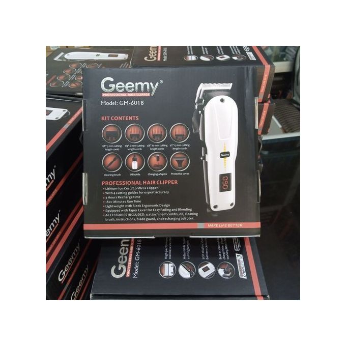 Geemy - GM-6018 - Tondeuse Electrique Rechargeable - Cheveux Et Barbe - Pour Hommes Et Enfants