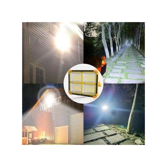 Lampe De Travail Rechargeable à LED 150 W, Projecteur Solaire Portable Avec Batterie 12500 MAh