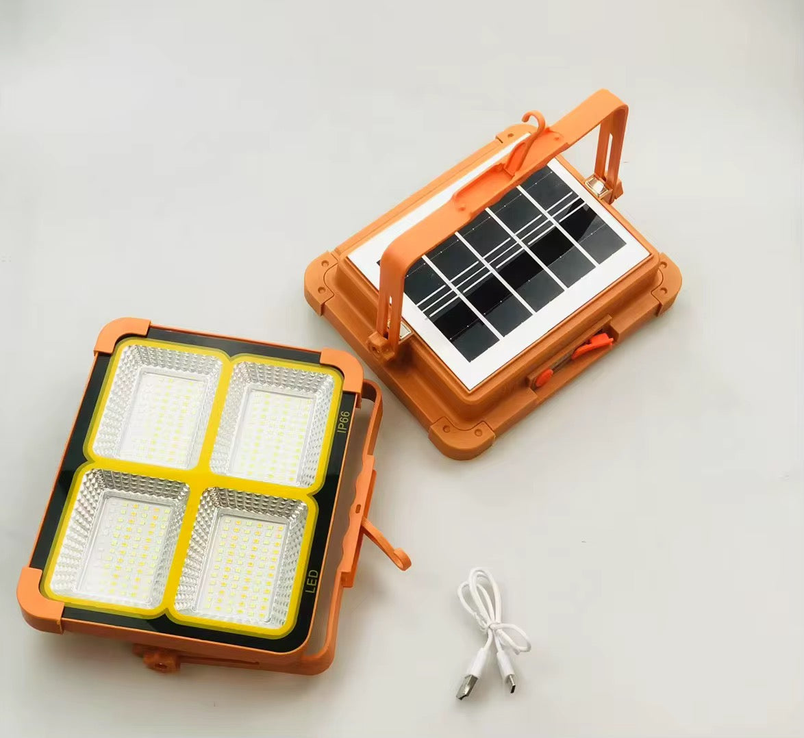 Lampe De Travail Rechargeable à LED 150 W, Projecteur Solaire Portable Avec Batterie 12500 MAh