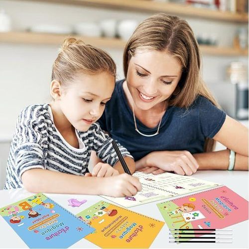 Cahiers d'écriture magique réutilisable calligraphie - Cahiers d'activités pour enfants