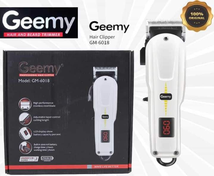 Geemy - GM-6018 - Tondeuse Electrique Rechargeable - Cheveux Et Barbe - Pour Hommes Et Enfants